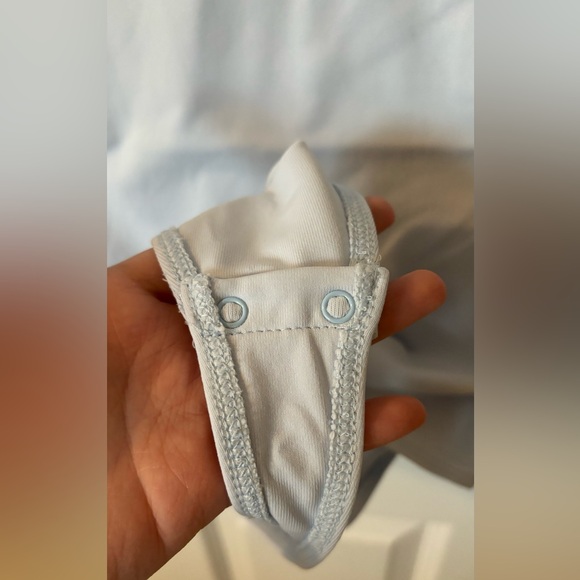 Aritzia Babaton Contour Crew Longsleeve Bodysuit Cruise Blue XS *LNWOT* - Picture 5 of 11